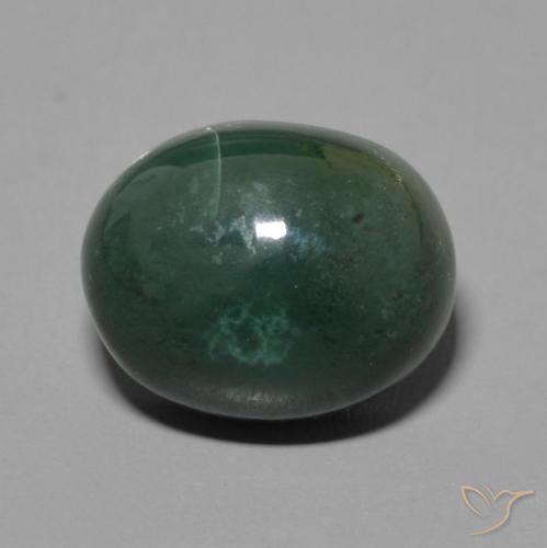 6.71ct Natural Earthy Green Bloodstone, Oval, Opaque