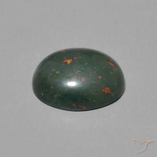 Bloodstone Gemstone in 10 x 8 mm (calibrated) Size for Sale, Bloodstone Stone in Green and Red Color
