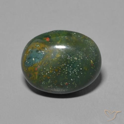 3.32ct Natural Earthy Green Bloodstone, Oval, Opaque