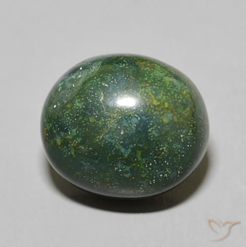 8.18ct Natural Deep Green Bloodstone, Oval, Opaque