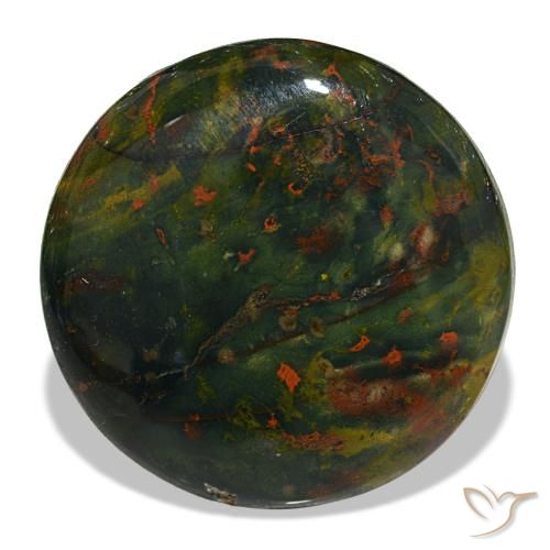 22.49ct Green Bloodstone, Round, Opaque