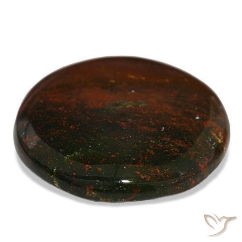 Bloodstone Gemstone in 29.1 mm Size for Sale, Bloodstone Stone in Green and Red Color