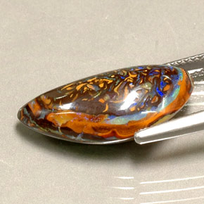 Boulder Opal Gemstone in 21.4 x 10.5 mm Size for Sale, Boulder Opal Stone in Multicolor Color