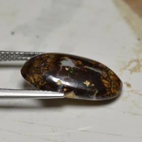 Boulder Opal Gemstone in 18.6 x 10.8 mm Size for Sale, Boulder Opal Stone in Multicolor Color