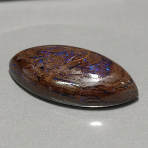 10.25 ct Multicolor Boulder Opal Stone, Natural Boulder Opal in Marquise Cabochon Shape for Sale
