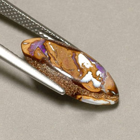 Boulder Opal Gemstone in 18 x 9 mm (calibrated) Size for Sale, Boulder Opal Stone in Multicolor Color