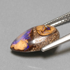 Boulder Opal Gemstone in 13 x 9 mm (calibrated) Size for Sale, Boulder Opal Stone in Multicolor Color