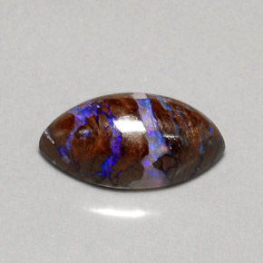 5.80 ct Multicolor Boulder Opal Stone, Natural Boulder Opal in Marquise Cabochon Shape for Sale