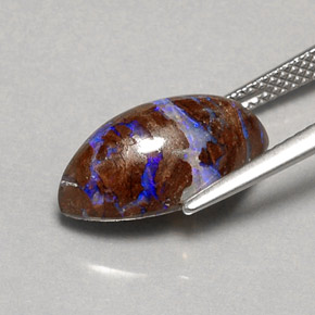 Boulder Opal Gemstone in 16 x 8 mm (calibrated) Size for Sale, Boulder Opal Stone in Multicolor Color