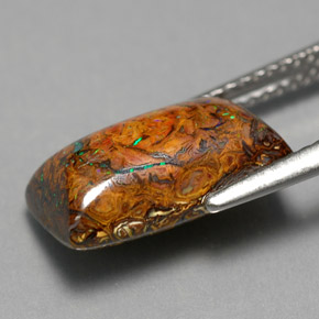 Boulder Opal Gemstone in 13.3 x 8.3 mm Size for Sale, Boulder Opal Stone in Multicolor Color