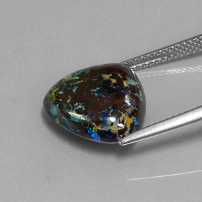 Boulder Opal Gemstone in 13 x 13 mm (calibrated) Size for Sale, Boulder Opal Stone in Multicolor Color