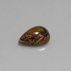 1.88 ct Multicolor Boulder Opal Stone, Natural Boulder Opal in Pear Cabochon Shape for Sale