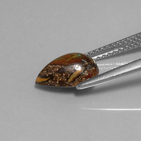 Boulder Opal Gemstone in 9.8 x 6.5 mm Size for Sale, Boulder Opal Stone in Multicolor Color