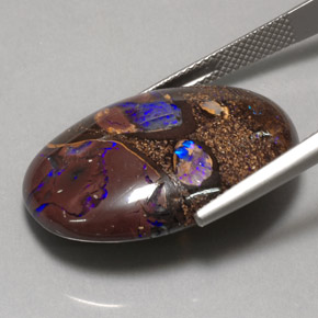 Boulder Opal Gemstone in 27.8 x 19.6 mm Size for Sale, Boulder Opal Stone in Multicolor Color