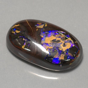 14.18 ct Multicolor Boulder Opal Stone, Natural Boulder Opal in Oval Cabochon Shape for Sale