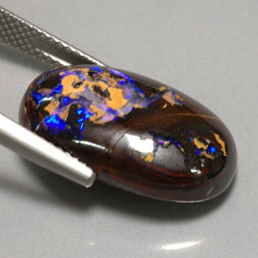 Boulder Opal Gemstone in 20 x 12.6 mm Size for Sale, Boulder Opal Stone in Multicolor Color