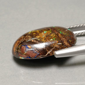 Boulder Opal Gemstone in 17 x 12.4 mm Size for Sale, Boulder Opal Stone in Multicolor Color