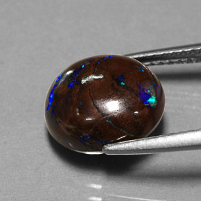 Boulder Opal Gemstone in 10.4 x 9.7 mm Size for Sale, Boulder Opal Stone in Multicolor Color