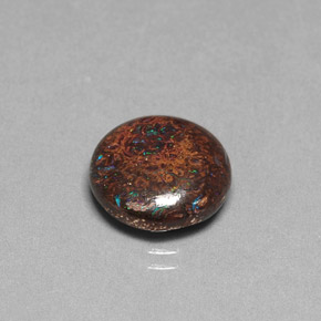 4.97 ct Multicolor Boulder Opal Stone, Natural Boulder Opal in Round Cabochon Shape for Sale