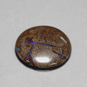 14.62 ct Multicolor Boulder Opal Stone, Natural Boulder Opal in Round Cabochon Shape for Sale