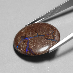 Boulder Opal Gemstone in 22.1 mm Size for Sale, Boulder Opal Stone in Multicolor Color