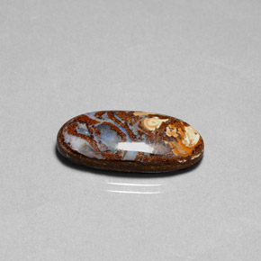 14.49 ct Multicolor Boulder Opal Stone, Natural Boulder Opal in Oval Cabochon Shape for Sale