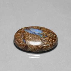 20.02 ct Multicolor Boulder Opal Stone, Natural Boulder Opal in Oval Cabochon Shape for Sale