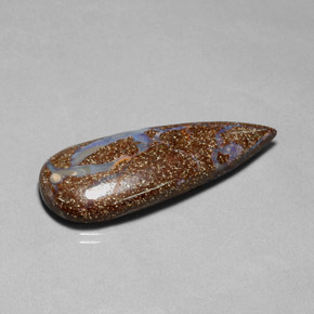 26.52 ct Multicolor Boulder Opal Stone, Natural Boulder Opal in Pear Cabochon Shape for Sale