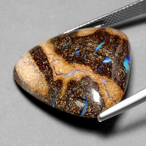 Boulder Opal Gemstone in 25.6 x 24.8 mm Size for Sale, Boulder Opal Stone in Multicolor Color