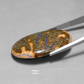 Boulder Opal Gemstone in 34.9 x 22.1 mm Size for Sale, Boulder Opal Stone in Multicolor Color