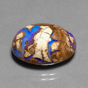 11.68 ct Multicolor Boulder Opal Stone, Natural Boulder Opal in Oval Cabochon Shape for Sale