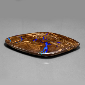 206.20 ct Multicolor Boulder Opal Gemstone, Boulder Opal Gem in Fancy Cabochon Shape for Sale.