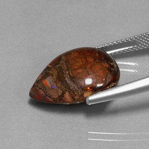 Boulder Opal Gemstone in 17.6 x 13.7 mm Size for Sale, Boulder Opal Stone in Multicolor Color