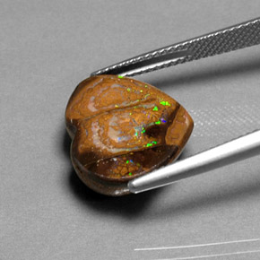 Boulder Opal Gemstone in 16.5 x 13.9 mm Size for Sale, Boulder Opal Stone in Multicolor Color