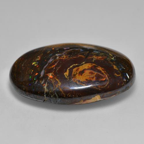Boulder Opal Gemstone in 28.1 x 19 mm Size for Sale, Boulder Opal Stone in Multicolor Color