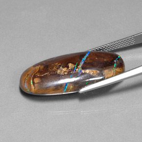 Boulder Opal Gemstone in 28.6 x 14.3 mm Size for Sale, Boulder Opal Stone in Multicolor Color