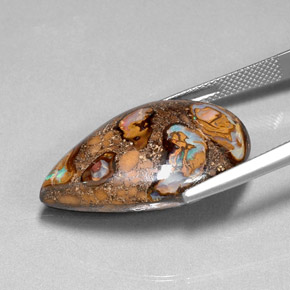 Boulder Opal Gemstone in 28.5 x 19.4 mm Size for Sale, Boulder Opal Stone in Multicolor Color