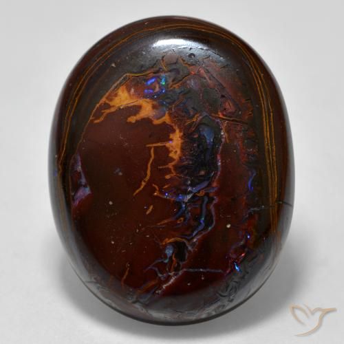 28.58ct Natural Multicolor Boulder Opal, Oval, Opaque