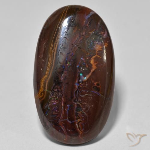 20.92ct Natural Multicolor Boulder Opal, Oval, Opaque