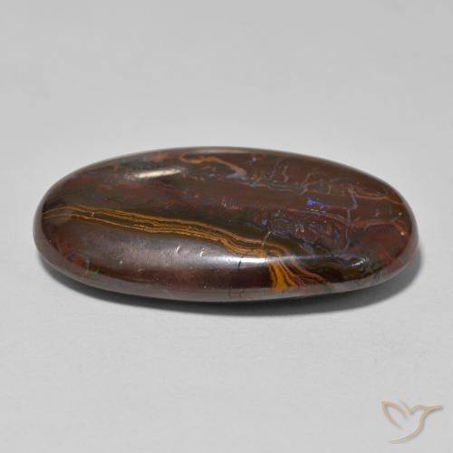 Boulder Opal Gemstone in 25.5 x 14.9 mm Size for Sale, Boulder Opal Stone in Multicolor Color