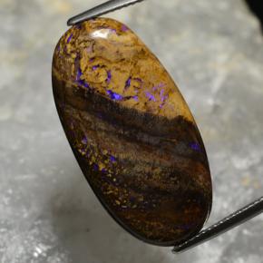 17.3ct Oval Cabochon Multicolor Boulder Opal for sale thumb image of 17.3ct Oval Cabochon Multicolor Boulder Opal (ID: 302921)