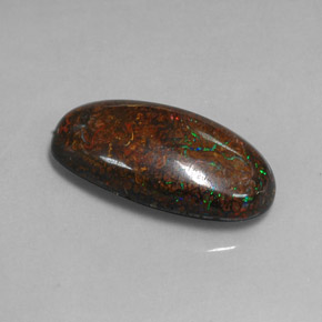 18.55 ct Multicolor Boulder Opal Stone, Natural Boulder Opal in Oval Cabochon Shape for Sale