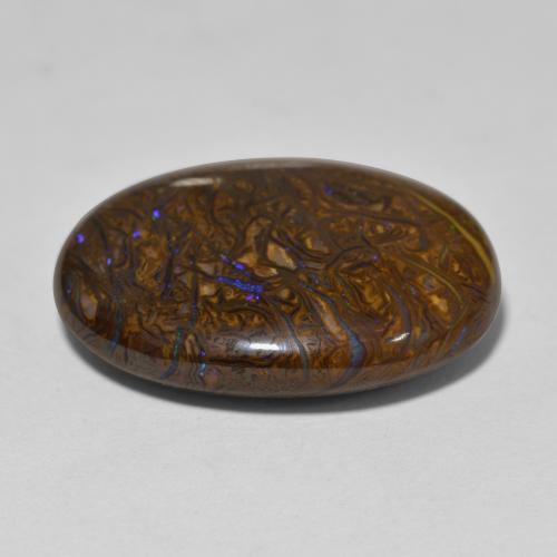 Boulder Opal Gemstone in 22.7 x 18.1 mm Size for Sale, Boulder Opal Stone in Multicolor Color