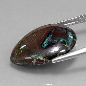 Boulder Opal Gemstone in 20.8 x 16.4 mm Size for Sale, Boulder Opal Stone in Multicolor Color