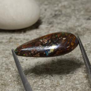 Boulder Opal Gemstone in 21.7 x 13 mm Size for Sale, Boulder Opal Stone in Multicolor Color