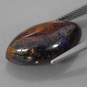 Boulder Opal Gemstone in 20.7 x 12 mm Size for Sale, Boulder Opal Stone in Multicolor Color