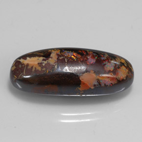 15.56 ct Multicolor Boulder Opal Stone, Natural Boulder Opal in Oval Cabochon Shape for Sale