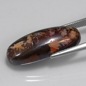 Boulder Opal Gemstone in 23.7 x 9.8 mm Size for Sale, Boulder Opal Stone in Multicolor Color