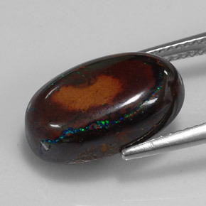 Boulder Opal Gemstone in 16 x 10.3 mm Size for Sale, Boulder Opal Stone in Multicolor Color