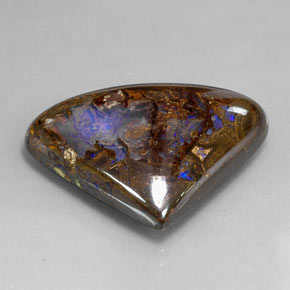 22.51 ct Multicolor Boulder Opal Stone, Natural Boulder Opal in Pear Cabochon Shape for Sale